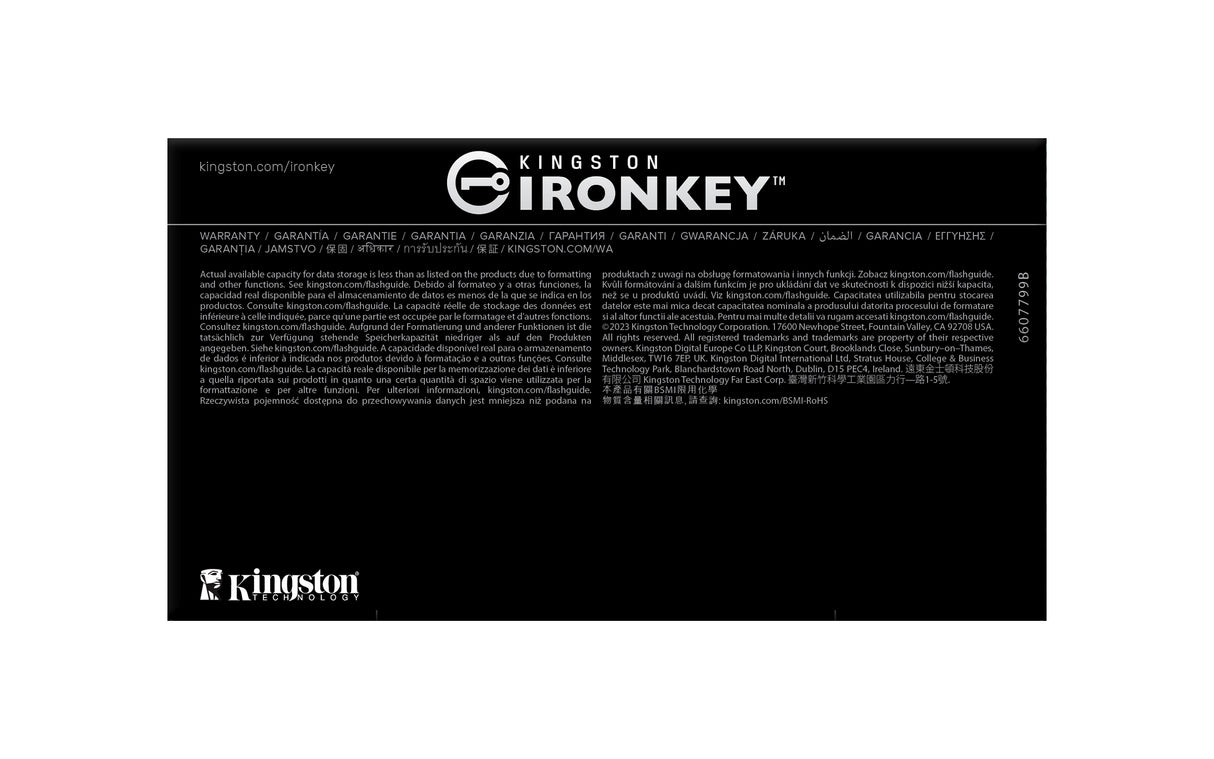 Kingston Technology IronKey 32GB D500S FIPS 140-3 Lvl 3 AES-256 - IKD500S/32GB