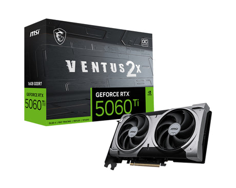 MSI VENTUS GeForce RTX 5060 TI 16G 2X OC PLUS NVIDIA 16 GB GDDR7 - G506T-16V2CP MSI