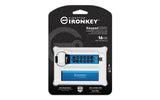 Kingston Technology IronKey 16GB USB-C Keypad 200C, FIPS 140-3 Lvl 3 AES-256 - IKKP200C/16GB