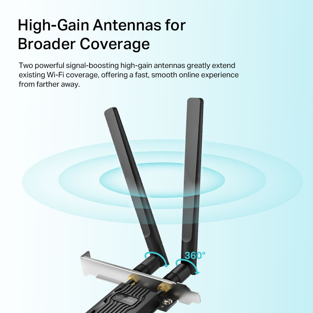 TP-Link AX1800 Wi-Fi 6 Bluetooth 5.2 PCIe Adapter - ARCHER TX20E
