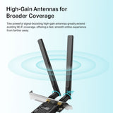 TP-Link AX1800 Wi-Fi 6 Bluetooth 5.2 PCIe Adapter - ARCHER TX20E