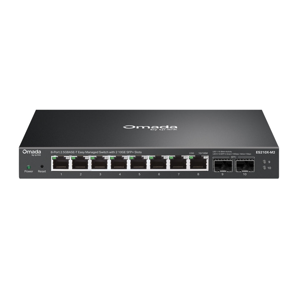 TP-Link ES210X-M2 network switch Managed 2.5G Ethernet (100/1000/2500) Desktop/Wall-Mounting Black - ES210X-M2
