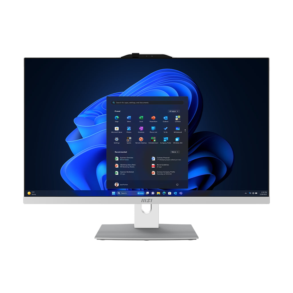 MSI Modern AM272P 1M-823US Intel Core 5 120U 68.6 cm (27") 1920 x 1080 pixels All-in-One PC 16 GB DDR5-SDRAM 1 TB SSD Windows 11 Home Wi-Fi 6E (802.11ax) White - MAM272P1M823