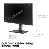 Viewsonic VG Series VG2752-2K computer monitor 68.6 cm (27") 2560 x 1440 pixels Quad HD LED Black - VG2752-2K
