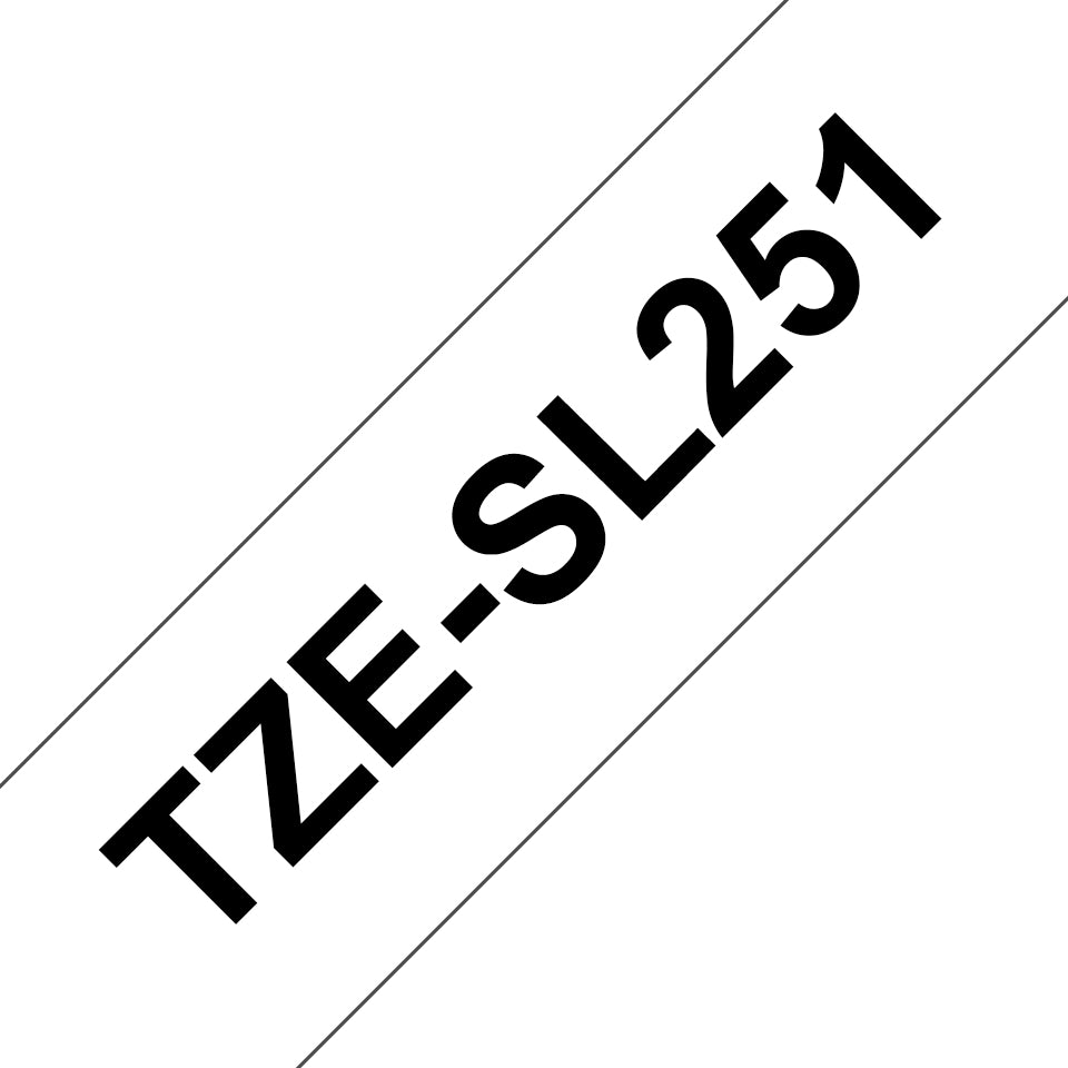 Brother Printable Height, Black Ink on White Self-Laminating Label (0.94" x 26.2') (0.37") - TZESL251