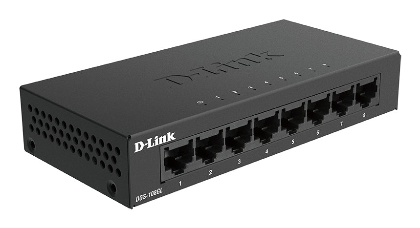 D-Link DGS-108GL 8-Port Gigabit Unmanaged Desktop Switch - DGS-108GL D-LINK