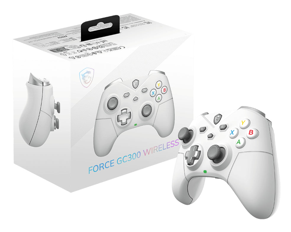 MSI FORCE GC300 WIRELESS WHITE USB 2.0 Gamepad Analogue PC - FORCEGC300WW
