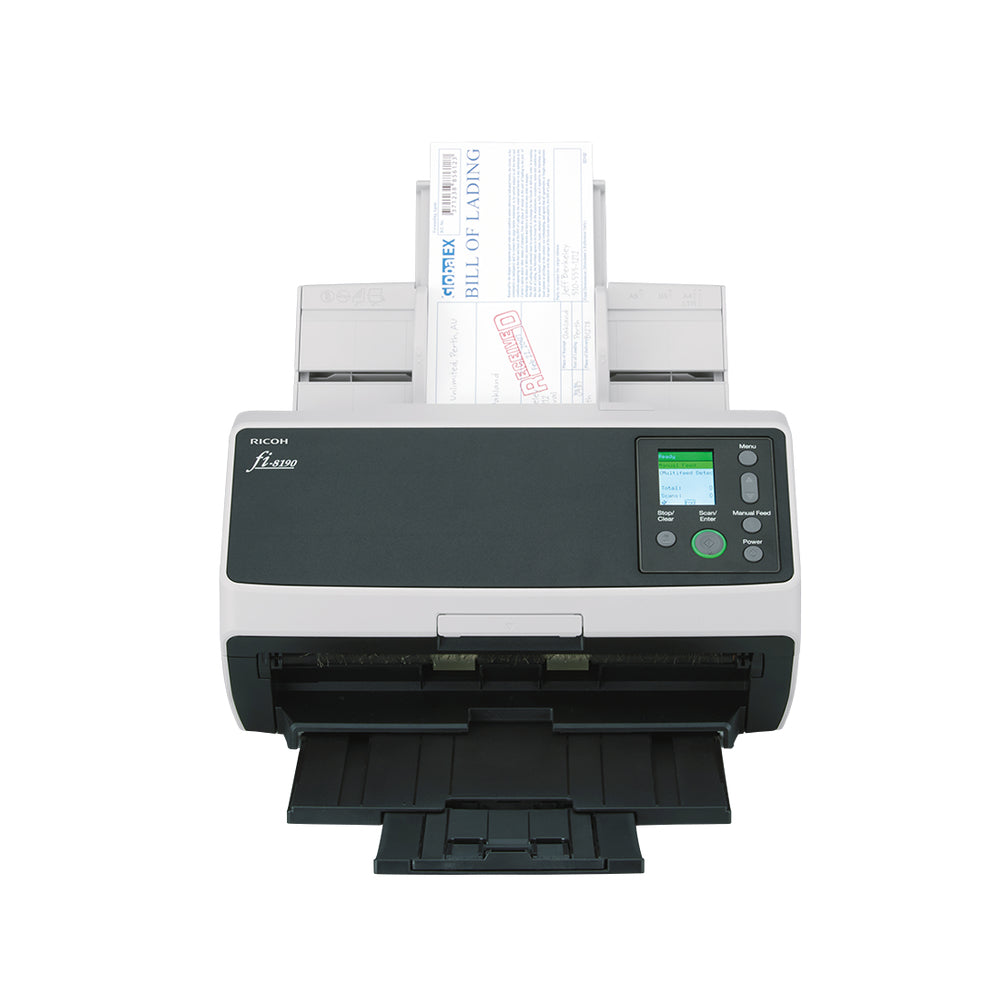 Ricoh fi-8190 ADF + Manual feed scanner 600 x 600 DPI A4 Black, Grey - PA03810-B005