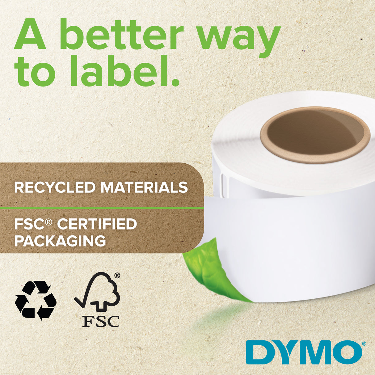 DYMO Authentic LabelWriter Durable Labels | 59mm x 190mm | White Poly | 170 Large Self-Adhesive Labels | High-Performance | For LabelWriter Label Makers - 1933087