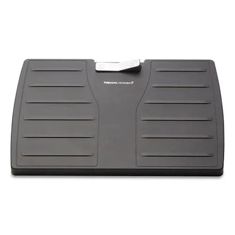 FELLOWES FELLOWES Adjustable Locking Footrest with Microban, 17.5w x 13.13d x 4.13 to 5.63h, Black/Silver - 8035001