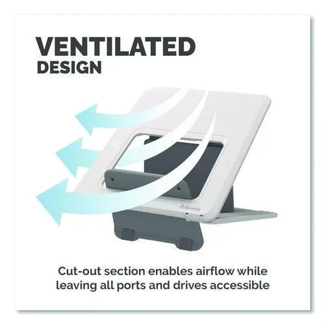 FELLOWES FELLOWES Breyta Laptop Stand, 9.25" x 10.55" x 0.55" - 8", White, Supports Up to 8.8 lbs - 100098501
