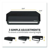 FELLOWES FELLOWES Breyta Monitor Stand, 13.94" x 11.97" x 3.25" to 6", Black, Supports 33 lbs - 100098502