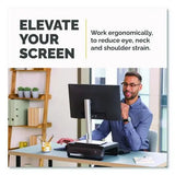 FELLOWES FELLOWES Breyta Monitor Stand, 13.94" x 11.97" x 3.25" to 6", Black, Supports 33 lbs - 100098502