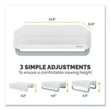 FELLOWES FELLOWES Breyta Monitor Stand, 13.94" x 11.97" x 3.25" to 6", White, Supports 33 lbs - 100098565