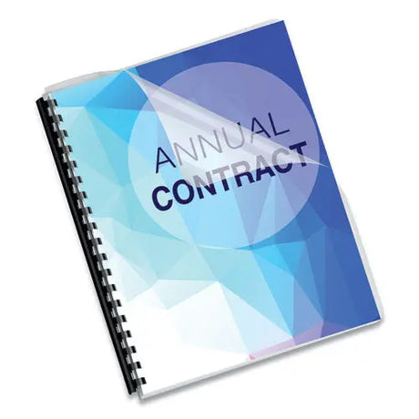 FELLOWES FELLOWES Crystals Transparent Presentation Covers for Binding Systems, Plastic, Round Corners, 11.25 - 52309