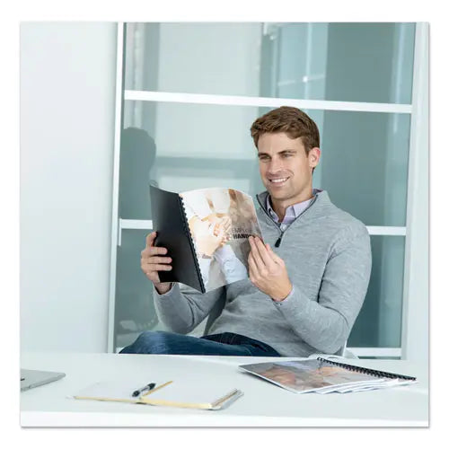 FELLOWES FELLOWES Crystals Transparent Presentation Covers for Binding Systems, Plastic, Round Corners, 11.25 - 52311