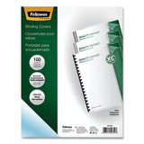 FELLOWES FELLOWES Crystals Transparent Presentation Covers for Binding Systems, Plastic, Round Corners, 11.25 - 52311