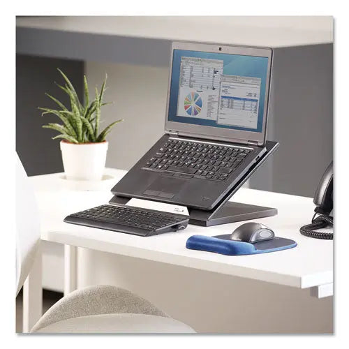 FELLOWES FELLOWES Designer Suites Laptop Riser, 13.19" x 11.19" x 4", Black Pearl, Supports 25 lbs - 8038401