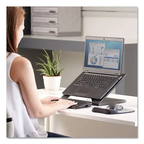 FELLOWES FELLOWES Designer Suites Laptop Riser, 13.19" x 11.19" x 4", Black Pearl, Supports 25 lbs - 8038401