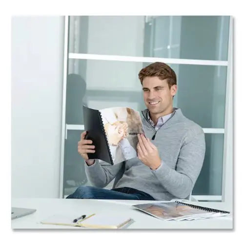 FELLOWES FELLOWES Expressions Linen Texture Presentation Covers for Binding Systems, Paper, Square Corners, 1 - 5217001