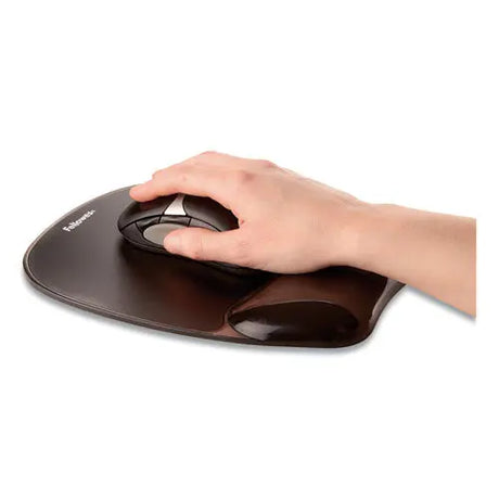 FELLOWES FELLOWES Gel Crystals Mouse Pad with Wrist Rest, 7.87 x 9.18, Black - 9112101