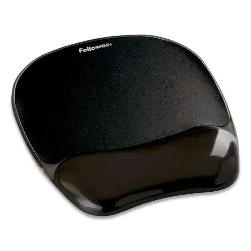 FELLOWES FELLOWES Gel Crystals Mouse Pad with Wrist Rest, 7.87 x 9.18, Black - 9112101