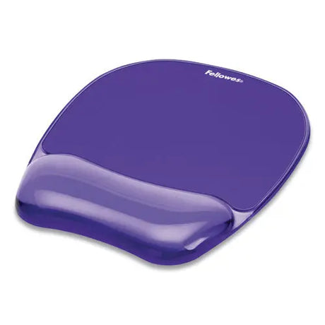 FELLOWES FELLOWES Gel Crystals Mouse Pad with Wrist Rest, 7.87 x 9.18, Purple - 91441