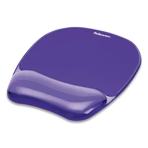 FELLOWES FELLOWES Gel Crystals Mouse Pad with Wrist Rest, 7.87 x 9.18, Purple - 91441