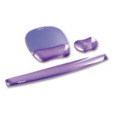 FELLOWES FELLOWES Gel Crystals Mouse Pad with Wrist Rest, 7.87 x 9.18, Purple - 91441