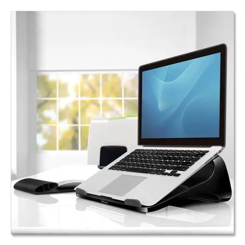FELLOWES FELLOWES I-Spire Series Laptop Lift, 13.19" x 9.31" x 4.13", Black/Gray, Supports 10 lbs - 9472401