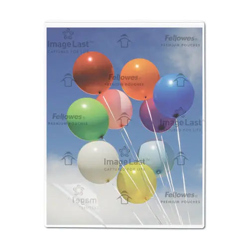 FELLOWES FELLOWES ImageLast Laminating Pouches with UV Protection, 3 mil, 9" x 11.5", Clear, 50/Pack - 52225