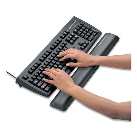 FELLOWES FELLOWES Keyboard Wrist Support with Microban Protection, 18.37 x 2.75, Graphite - 9175301