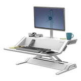 FELLOWES FELLOWES Lotus Single Monitor Arm Kit, For 26" Monitors, 180 Degree Rotation, 180 Degree Pan, Silver - 8042801