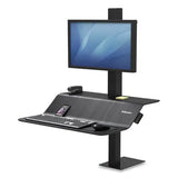 FELLOWES FELLOWES Lotus VE Sit-Stand Workstation, 29" x 28.5" x 27.5" to 42.5", Black - 8080101