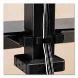 FELLOWES FELLOWES Lotus VE Sit-Stand Workstation - Dual, 29" x 28.5" x 42.5", Black - 8082001
