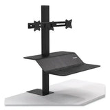 FELLOWES FELLOWES Lotus VE Sit-Stand Workstation - Dual, 29" x 28.5" x 42.5", Black - 8082001