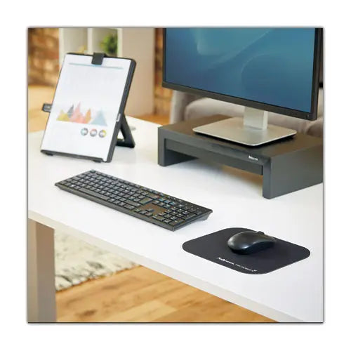 FELLOWES FELLOWES Mouse Pad with Microban Protection, 9 x 8, Black - 5933901