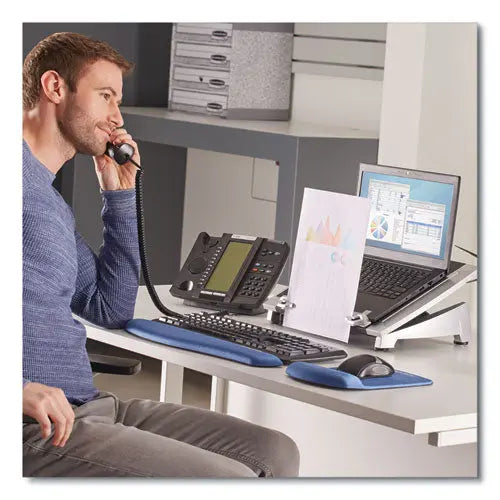 FELLOWES FELLOWES Office Suites Laptop Riser Plus, 15.06" x 10.5" x 6.5", Black/Silver, Supports 10 lbs - 8036701