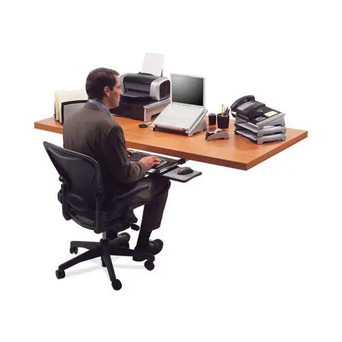 FELLOWES FELLOWES Office Suites Printer/Machine Stand, 21.25 x 18.06 x 5.25, Black/Silver - 8032601