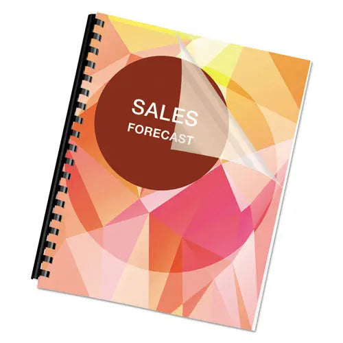 FELLOWES FELLOWES PET Ultra Clear Binding Covers, 5 mil Plastic, Square Corners, 11 x 8.5, Gloss Clear, 100/P - 5242501