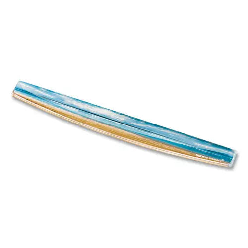 FELLOWES FELLOWES Photo Gel Keyboard Wrist Rest with Microban Protection, 18.56 x 2.31, Sandy Beach Design - 9179401