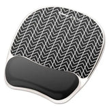 FELLOWES FELLOWES Photo Gel Mouse Pad with Wrist Rest with Microban Protection, 7.87 x 9.25, Chevron Design - 9549901