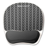 FELLOWES FELLOWES Photo Gel Mouse Pad with Wrist Rest with Microban Protection, 7.87 x 9.25, Chevron Design - 9549901