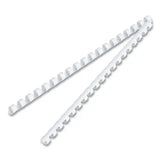 FELLOWES FELLOWES Plastic Comb Bindings for 11 x 8.5 Documents, 19 Rings, 0.31" (40-Sheet) Capacity, White, 1 - 52508