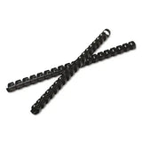 FELLOWES FELLOWES Plastic Comb Bindings for 11 x 8.5 Documents, 19 Rings, 0.5" (90-Sheet) Capacity, Black, 25 - 52323