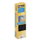 FELLOWES FELLOWES Plastic Comb Bindings for 11 x 8.5 Documents, 19 Rings, 0.5" (90-Sheet) Capacity, Black, 25 - 52323