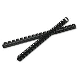 FELLOWES FELLOWES Plastic Comb Bindings for 11 x 8.5 Documents, 19 Rings, 0.63" (120-Sheet) Capacity, Black,  - 52324