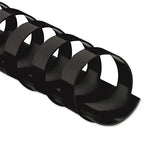 FELLOWES FELLOWES Plastic Comb Bindings for 11 x 8.5 Documents, 19 Rings, 0.63" (120-Sheet) Capacity, Black,  - 52324