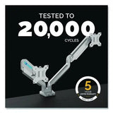 FELLOWES FELLOWES Platinum Series Dual Monitor Arm, For 40" Monitors, 360 deg Rotation, 45 deg Tilt, 180 deg  - 8056501