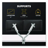 FELLOWES FELLOWES Platinum Series Dual Monitor Arm, For 40" Monitors, 360 deg Rotation, 45 deg Tilt, 180 deg  - 8056501